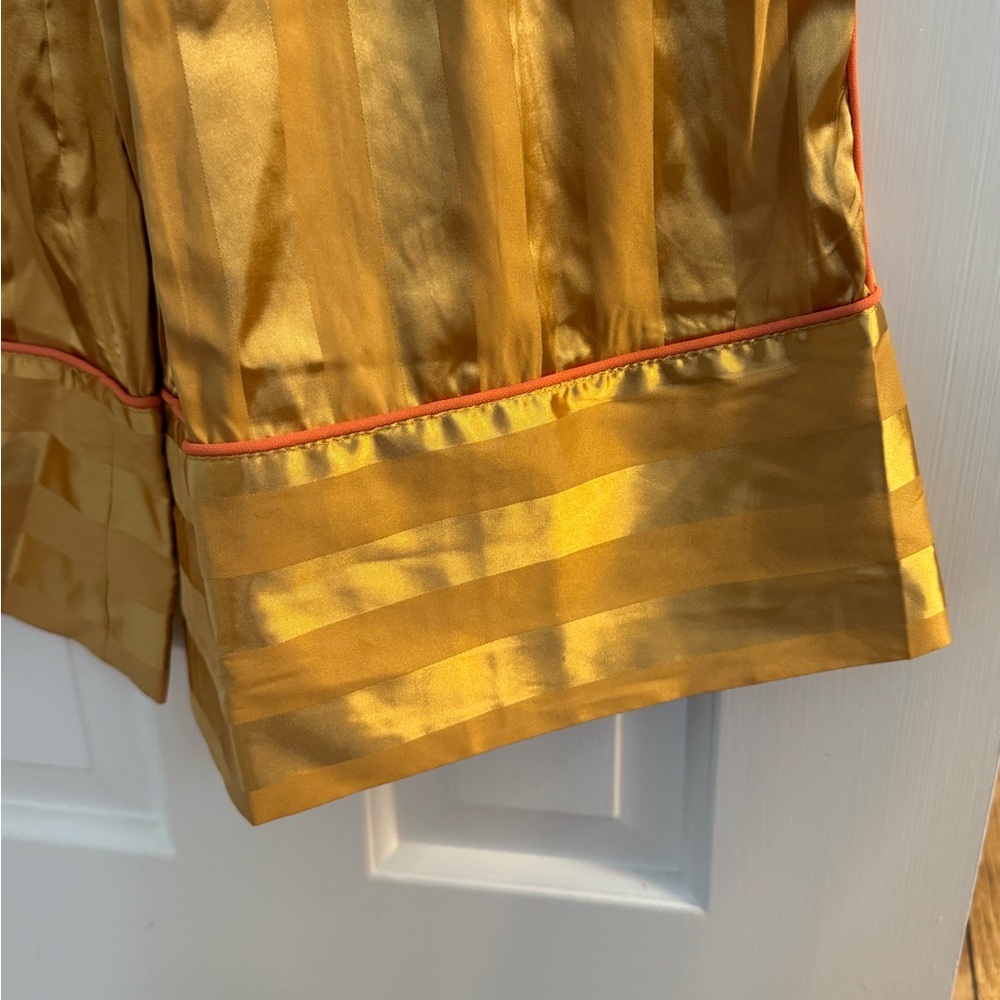 Gold Satin Stripe Women’s Sleep Set - Picture 5 of 6